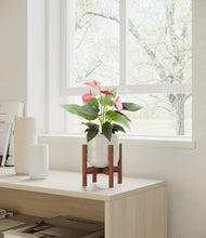 Load image into Gallery viewer, Hammered Ivory stand:walnut