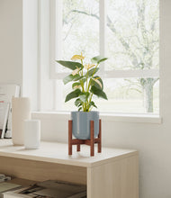 Load image into Gallery viewer, Misty Blue stand:walnut