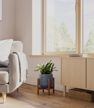 Load image into Gallery viewer, Deep Navy stand:walnut