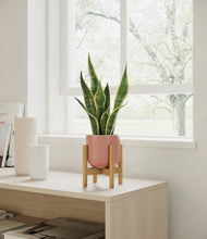 Load image into Gallery viewer, Striped Rose Pink stand:bamboo