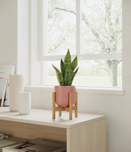 Load image into Gallery viewer, Striped Rose Pink stand:bamboo
