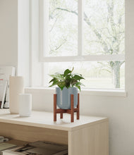 Load image into Gallery viewer, Misty Blue stand:walnut