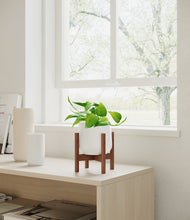 Load image into Gallery viewer, White stand:walnut