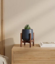 Load image into Gallery viewer, Deep Navy stand:walnut