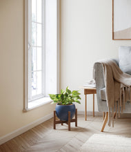 Load image into Gallery viewer, Deep Navy stand:walnut