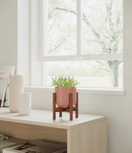 Load image into Gallery viewer, Striped Rose Pink stand:walnut
