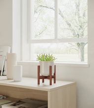 Load image into Gallery viewer, Snowdrift White stand:walnut