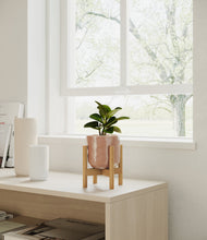 Load image into Gallery viewer, Hammered Peach Pink stand:bamboo