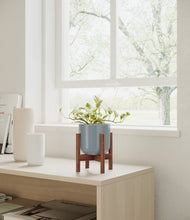 Load image into Gallery viewer, Misty Blue stand:walnut