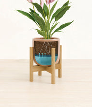 Load image into Gallery viewer, Striped Peach Pink stand:bamboo
