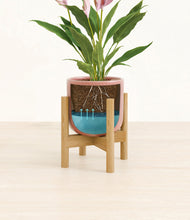 Load image into Gallery viewer, Striped Rose Pink stand:bamboo