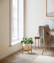Load image into Gallery viewer, Shiny EggWhite stand:bamboo