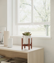 Load image into Gallery viewer, Hammered Ivory stand:walnut