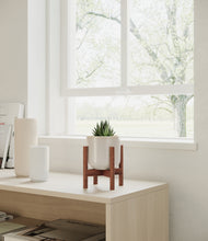 Load image into Gallery viewer, Snowdrift White stand:walnut