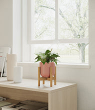 Load image into Gallery viewer, Striped Rose Pink stand:bamboo
