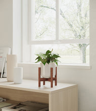 Load image into Gallery viewer, Snowdrift White stand:walnut

