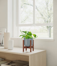 Load image into Gallery viewer, Misty Blue stand:walnut

