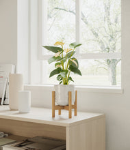 Load image into Gallery viewer, Hammered Ivory stand:bamboo
