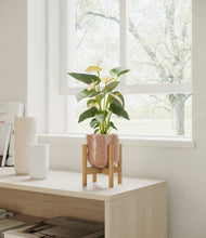 Load image into Gallery viewer, Hammered Peach Pink stand:bamboo
