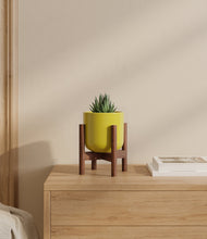 Load image into Gallery viewer, Key Lime Yellow stand:walnut
