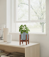 Load image into Gallery viewer, Misty Blue stand:walnut
