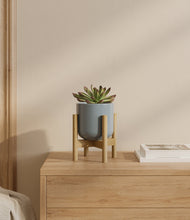 Load image into Gallery viewer, Misty Blue stand:bamboo
